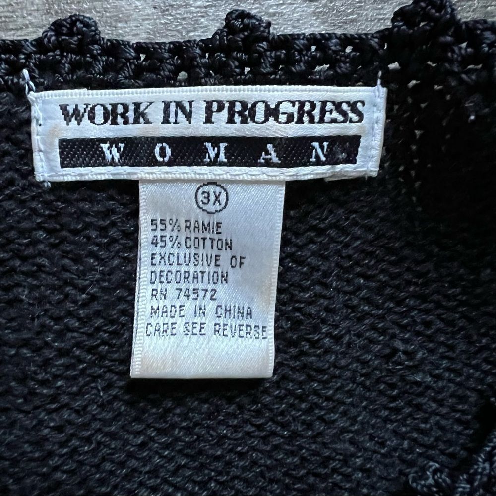 Work In Progress Multicolored Sequin Black Sweate… - image 3